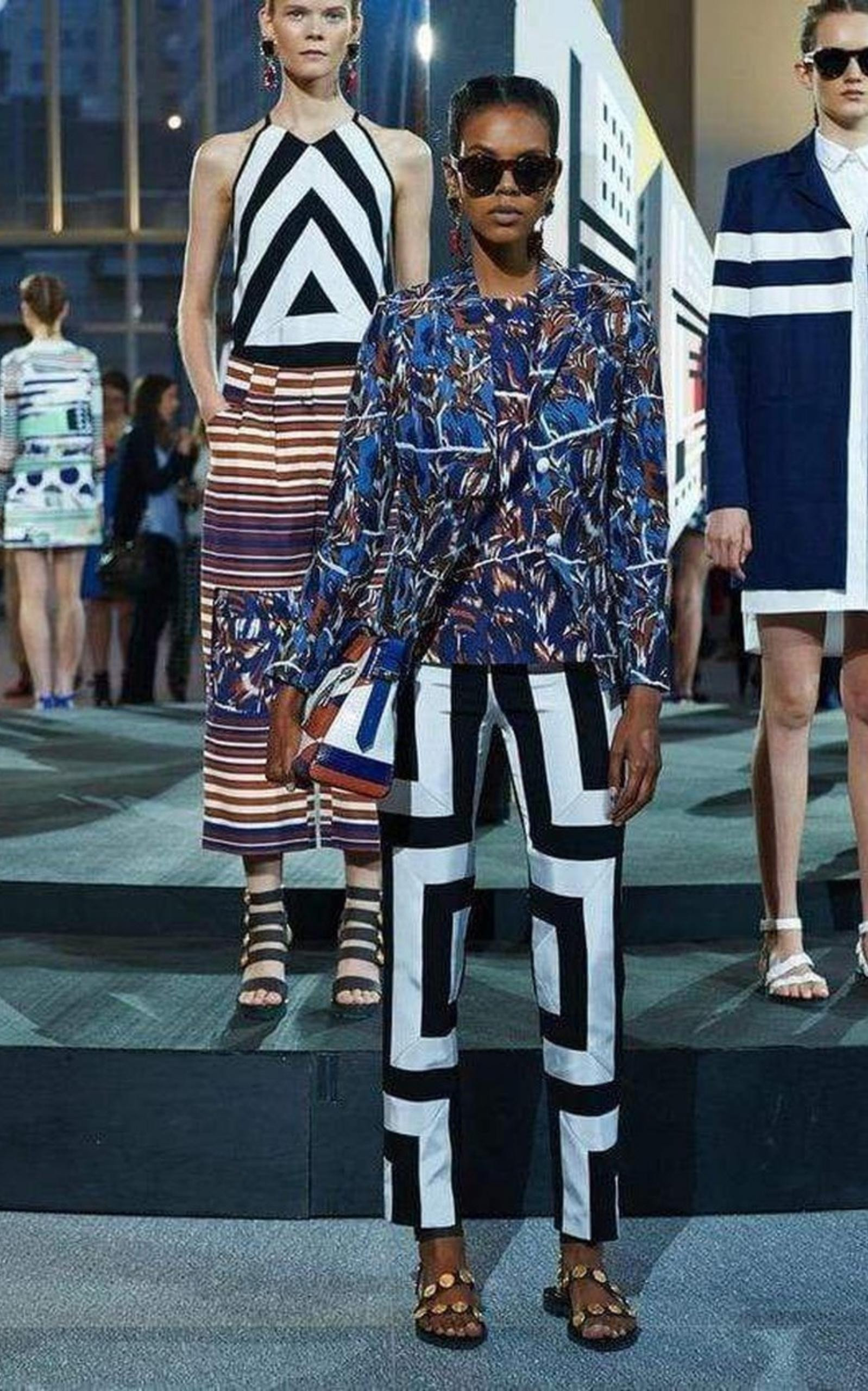 Kenzo Geometric Print Trousers Pants - 2
