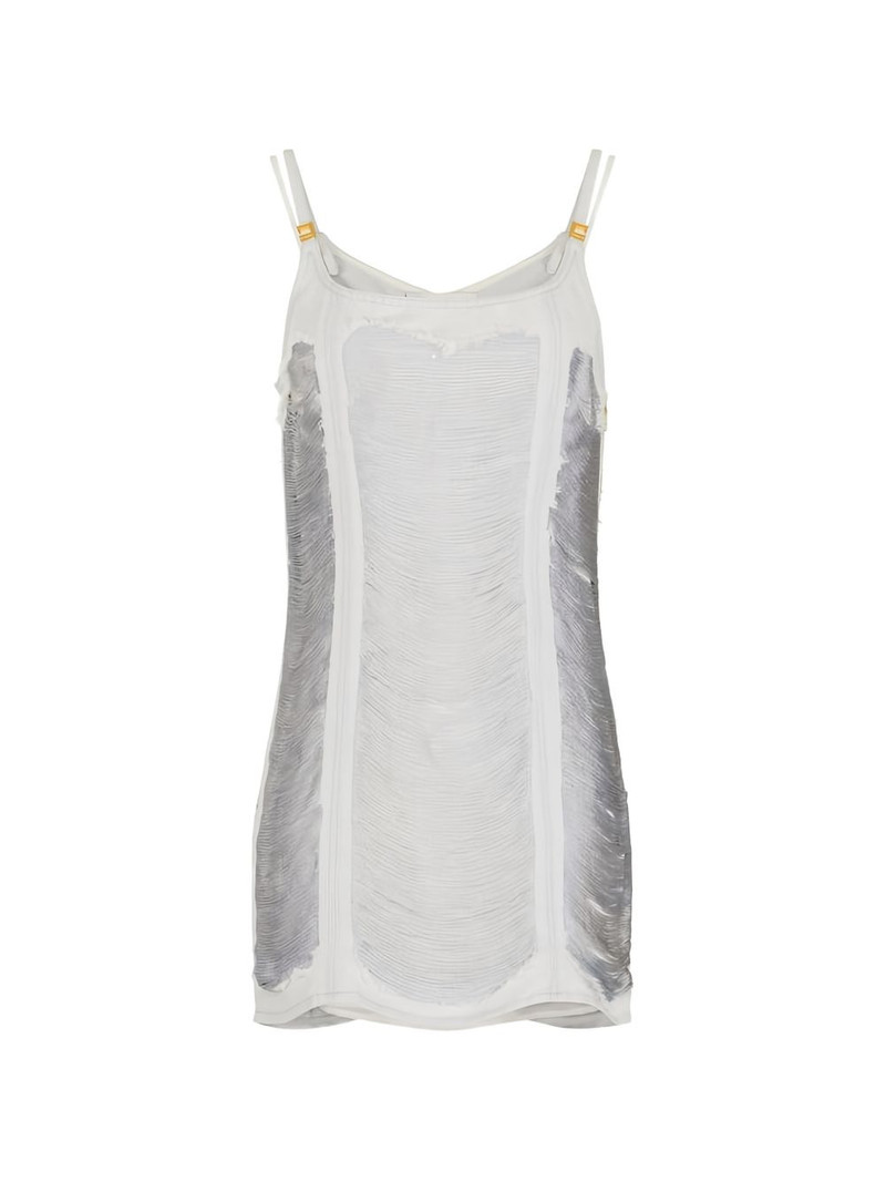 fringed strap mini dress 1