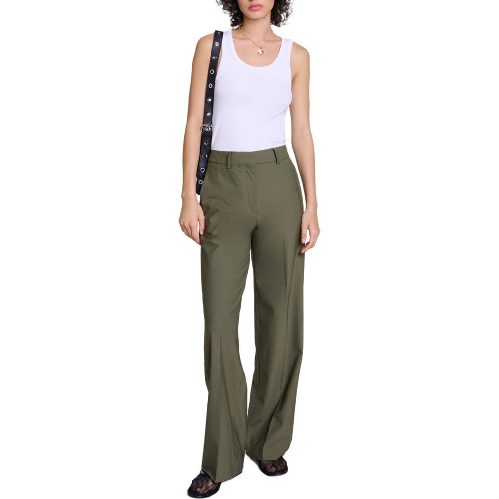 maje Straight-leg suit trousers in Khaki at Nordstrom - 1