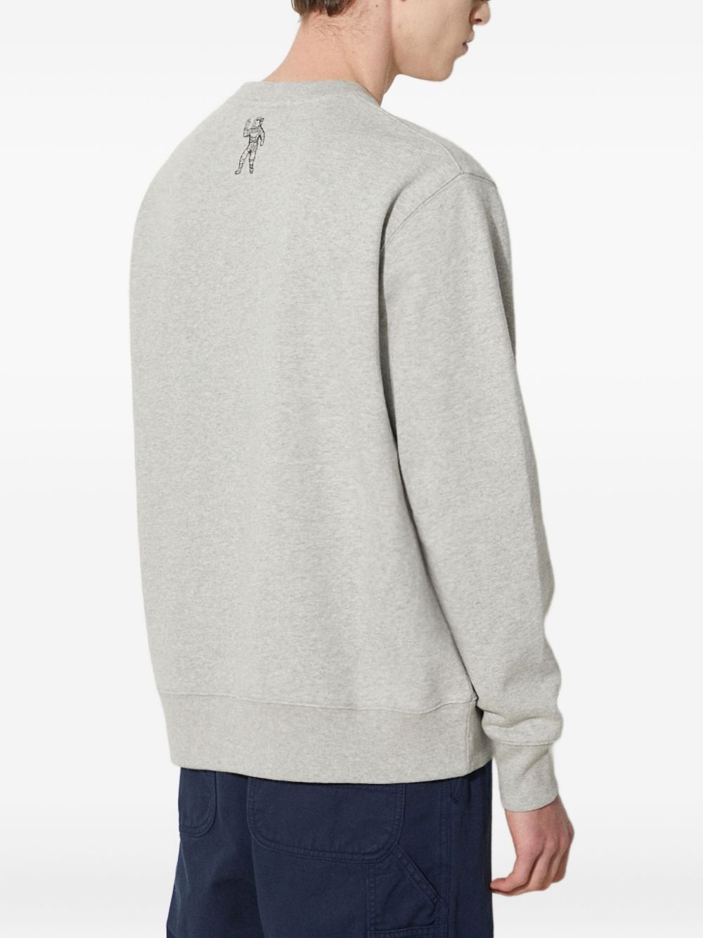 trout-print crew-neck sweatshirt - 3
