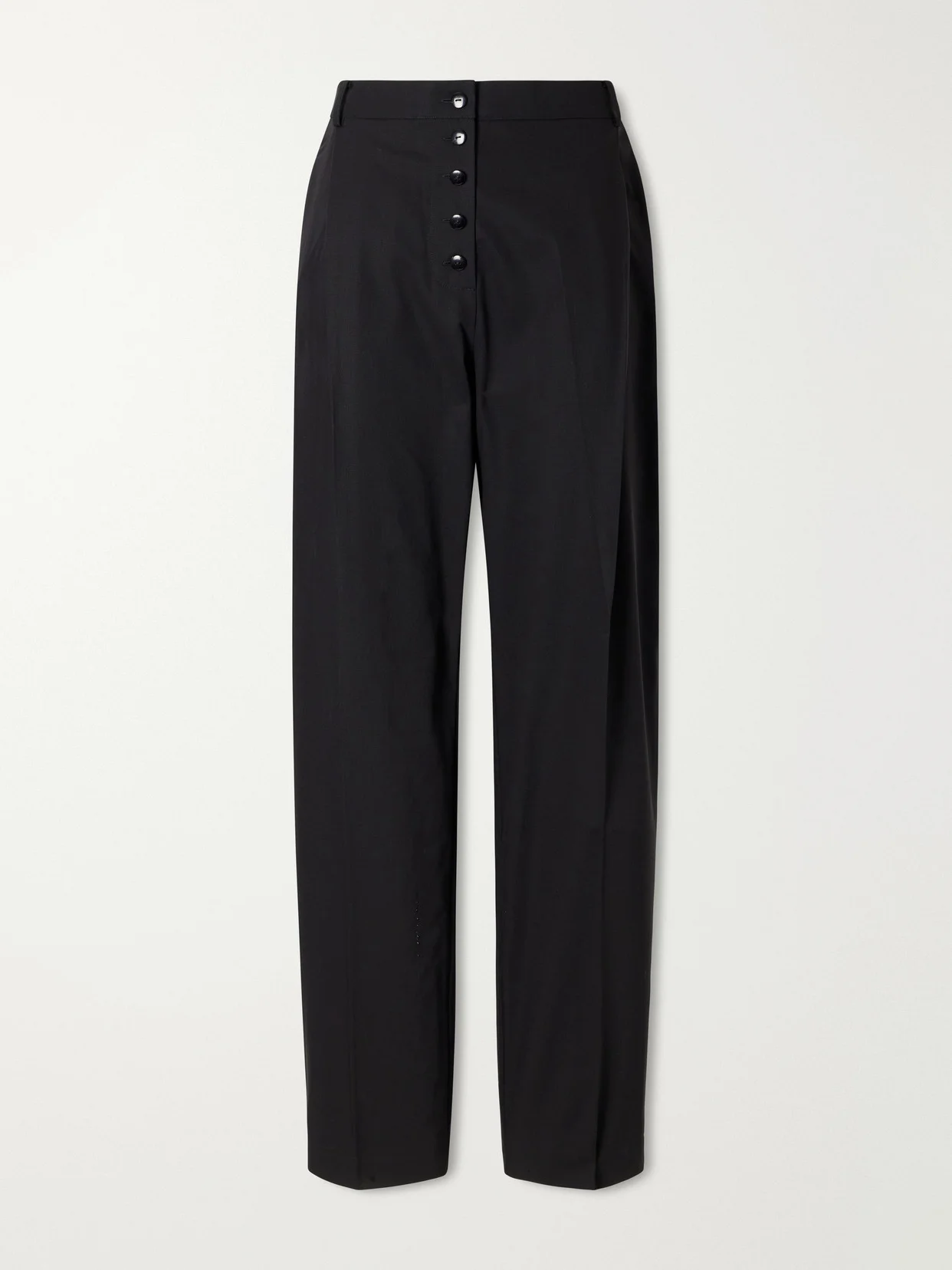 Pleated Wool Wide-leg Pants - 1