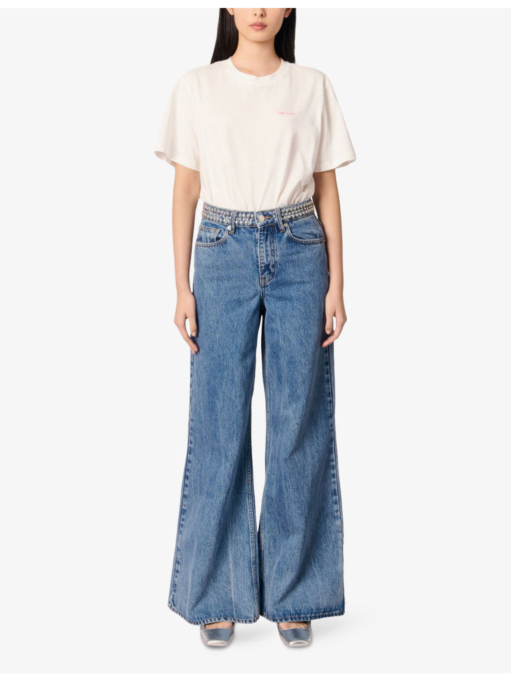 Flared-Leg Mid-Rise Denim Jeans - 2