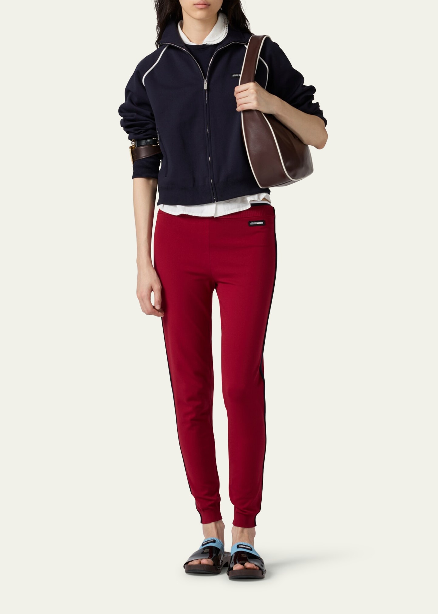 Long Sleeve Zip Up Bomber With Turtle Neck - 2