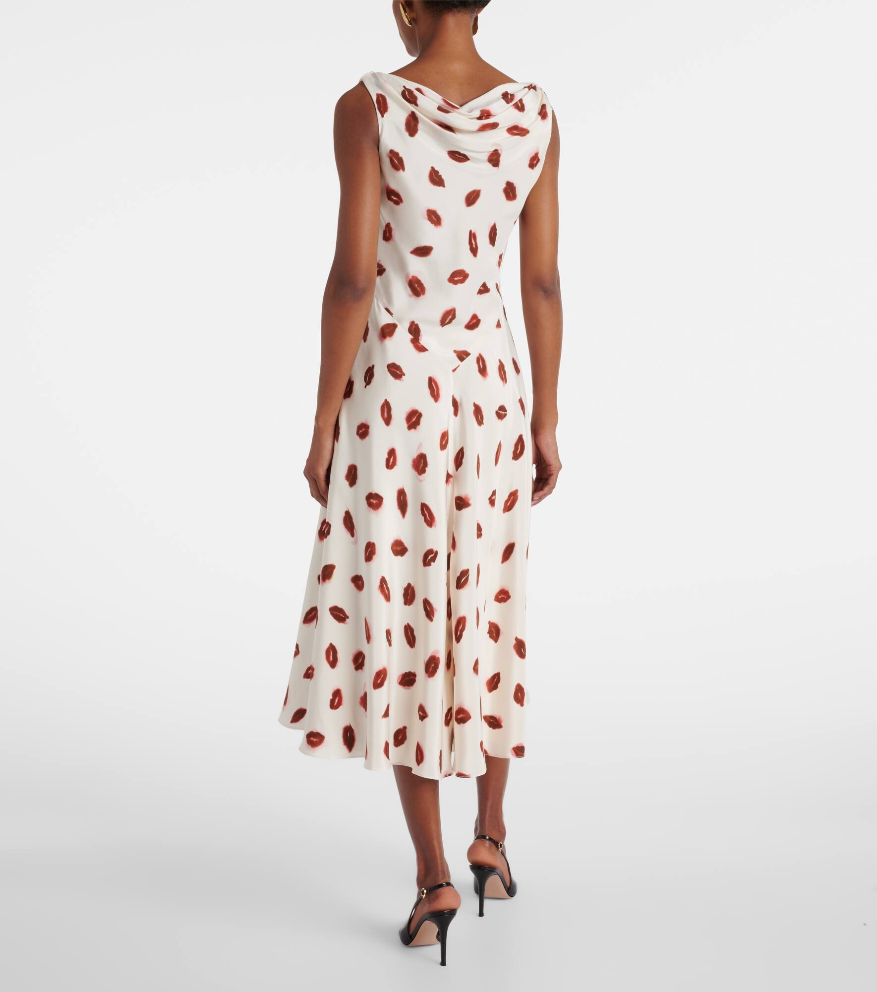 Drina printed silk midi dress - 3