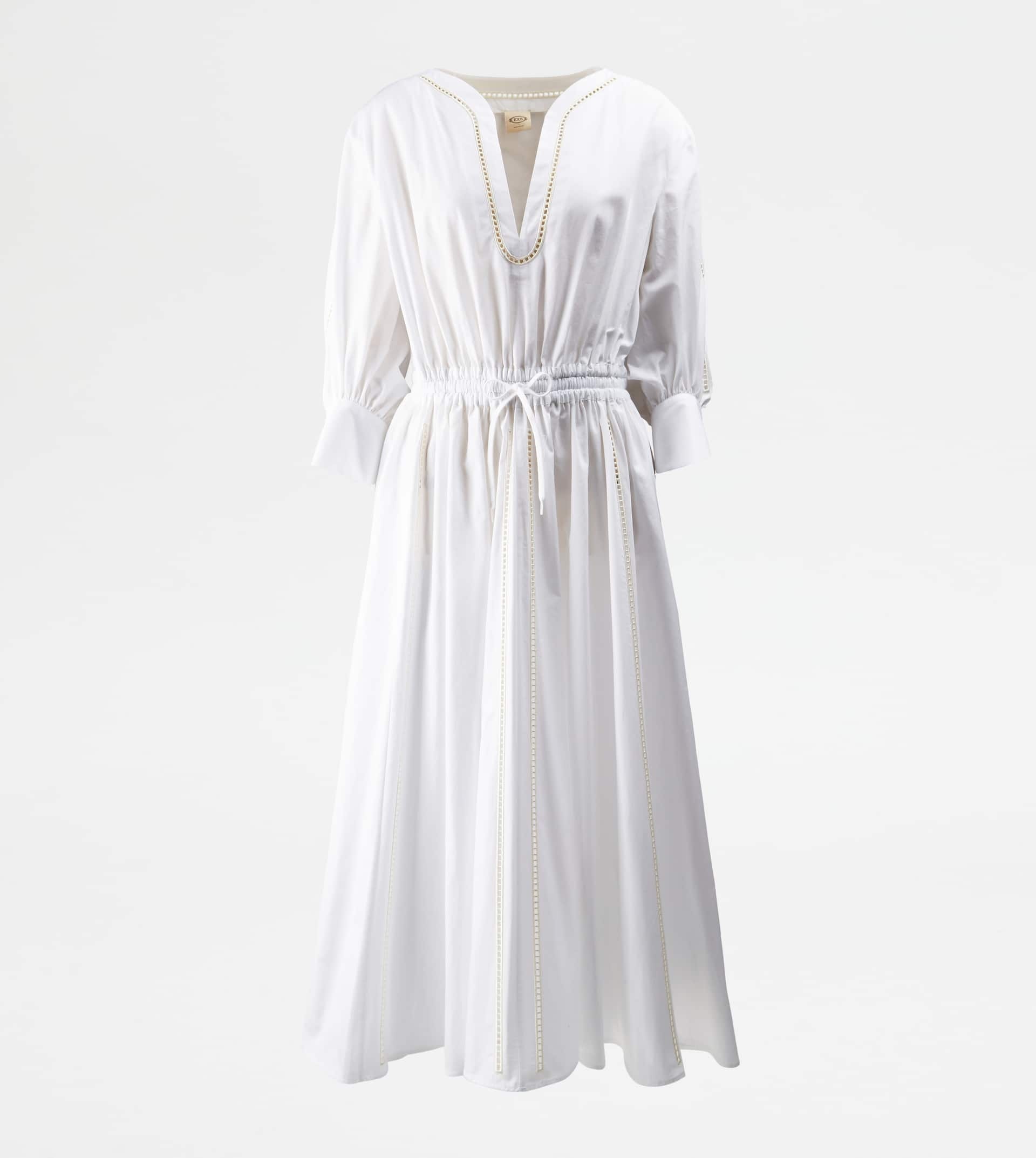 DRESS IN POPLIN - WHITE - 1