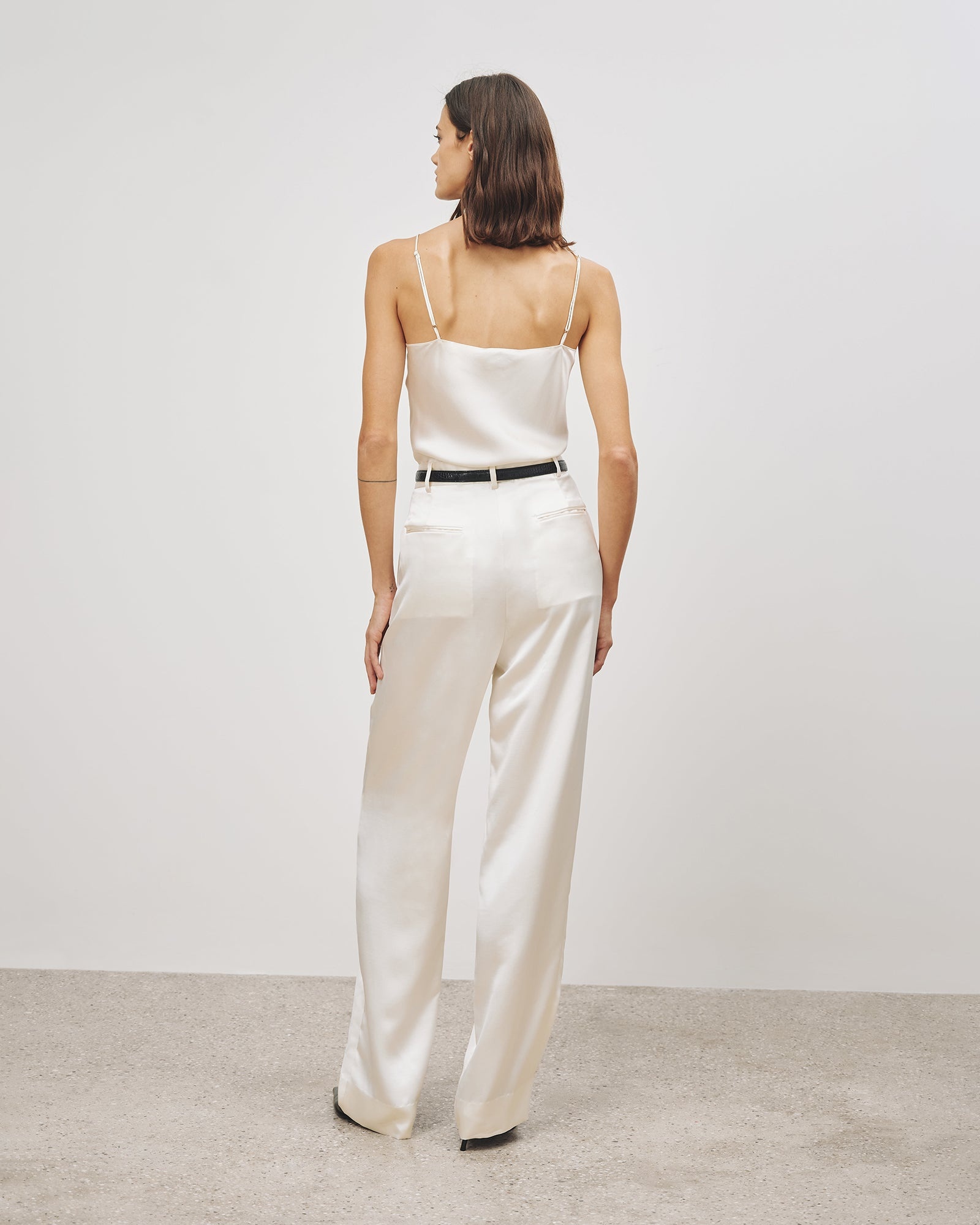 EMMETT PLEATED SILK PANT - 3