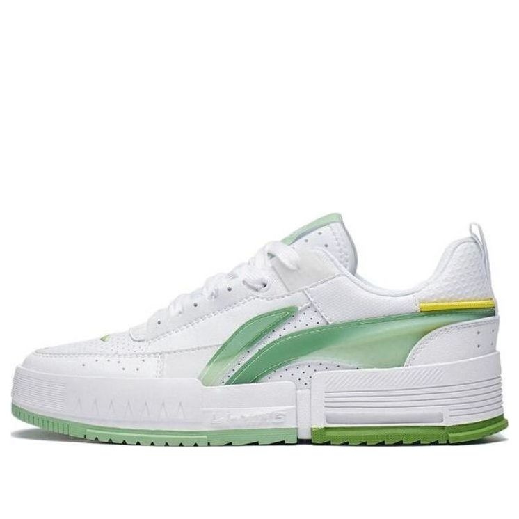 (WMNS) Li-Ning Casual Skate Shoes 'White Lime Green' AGCT136-2 - 1