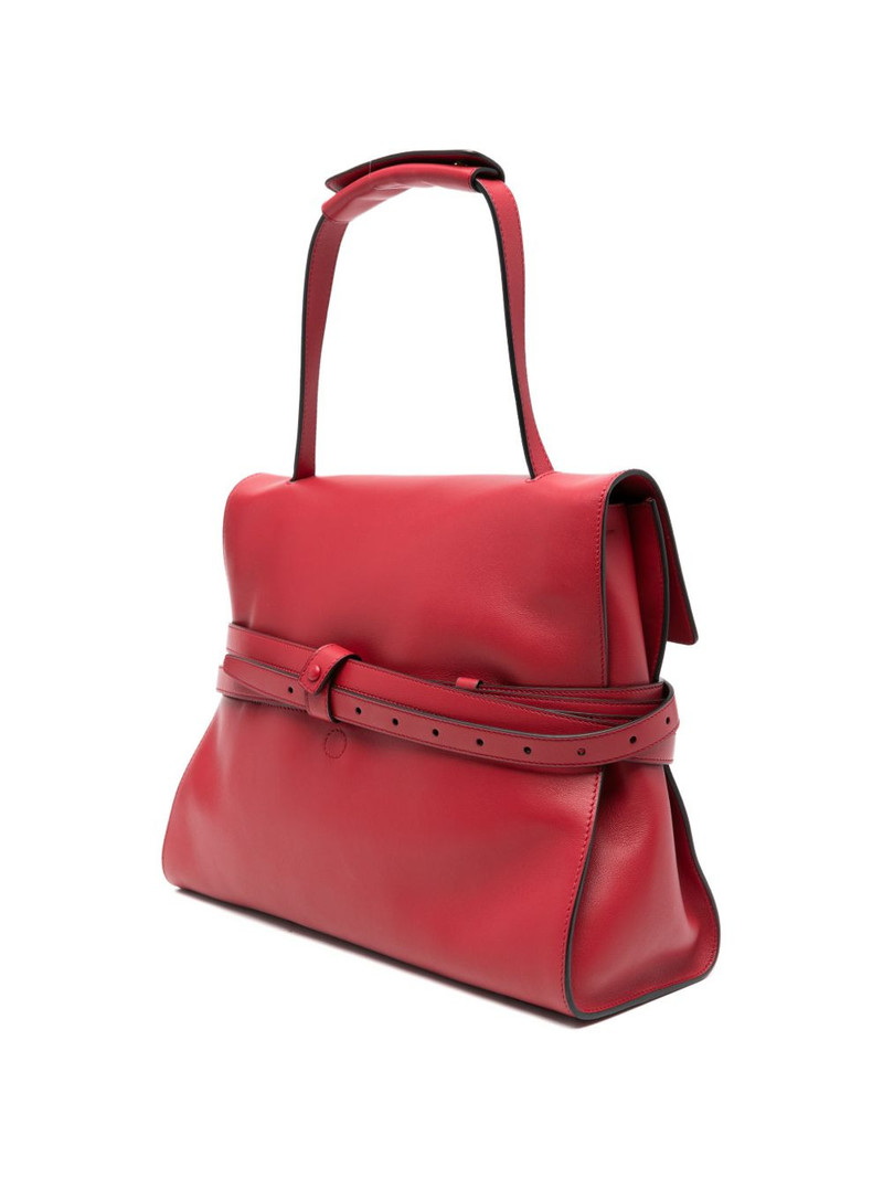 buckle strap leather tote bag 3
