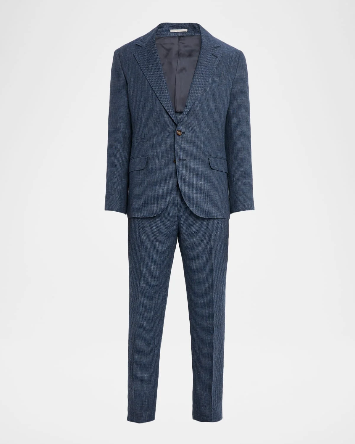 Men's Linen Houndstooth Two-Piece Suit - 1