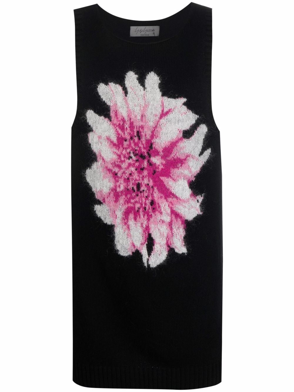 floral sleeveless knit tank - 1