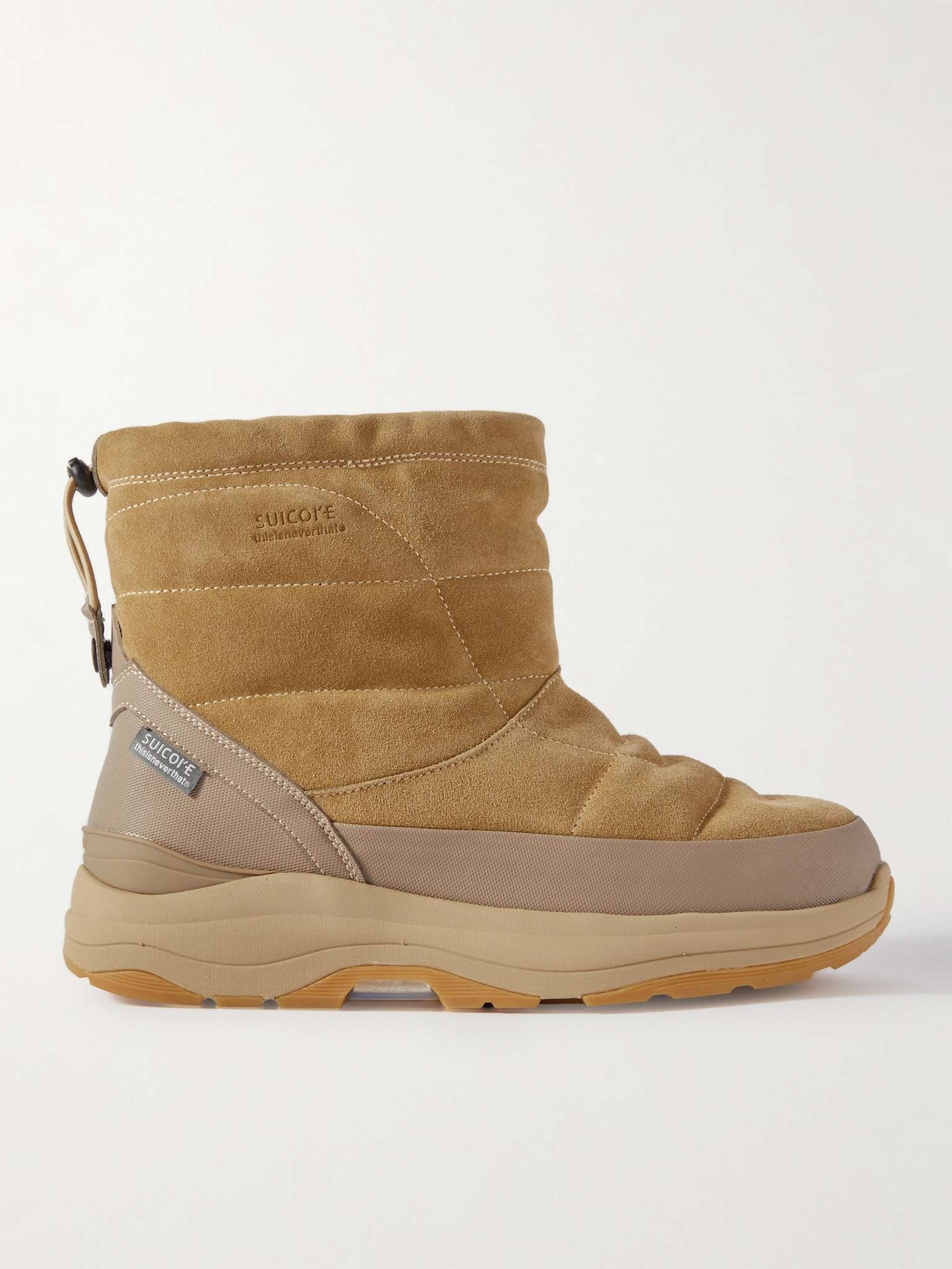 + thisisneverthat® Bower-abTNT Rubber-Trimmed Quilted Suede Boots - 1