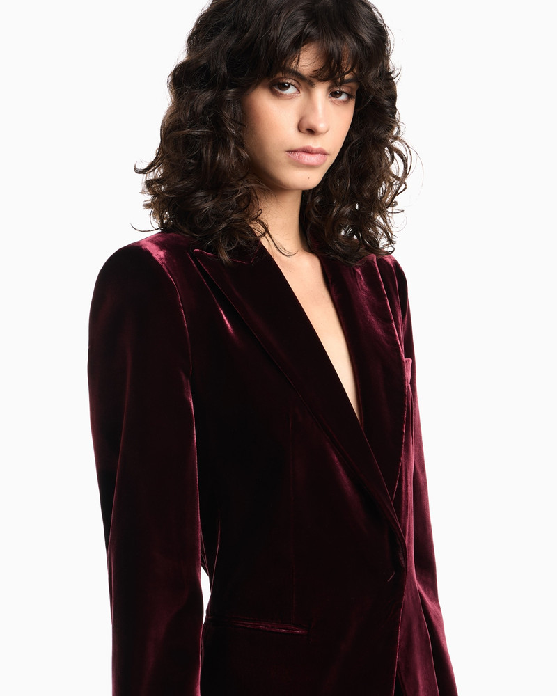 SINGLE-BREASTED BLAZER IN LIQUID VELVET 5