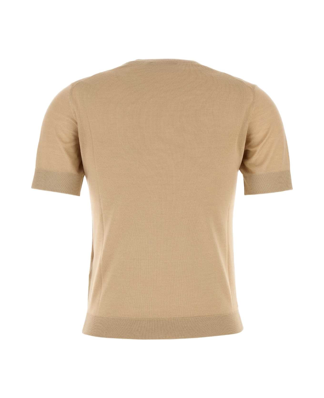 Beige Cashmere Blend Sweater - 2