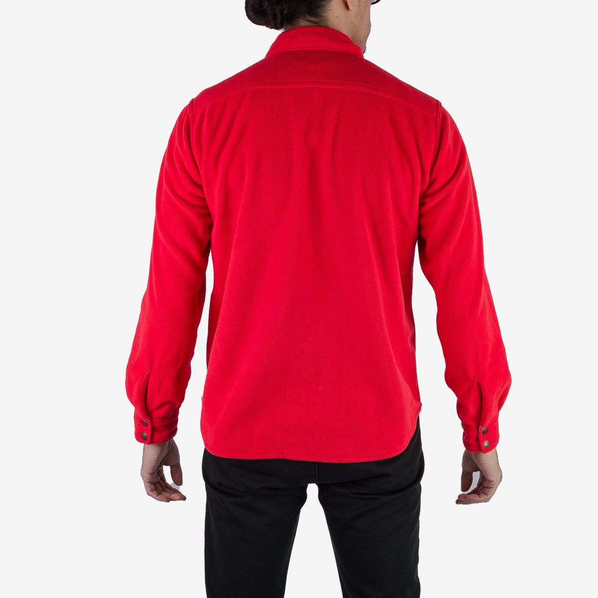 IHSH-287-RED Micro Fleece CPO Shirt - Red - 4