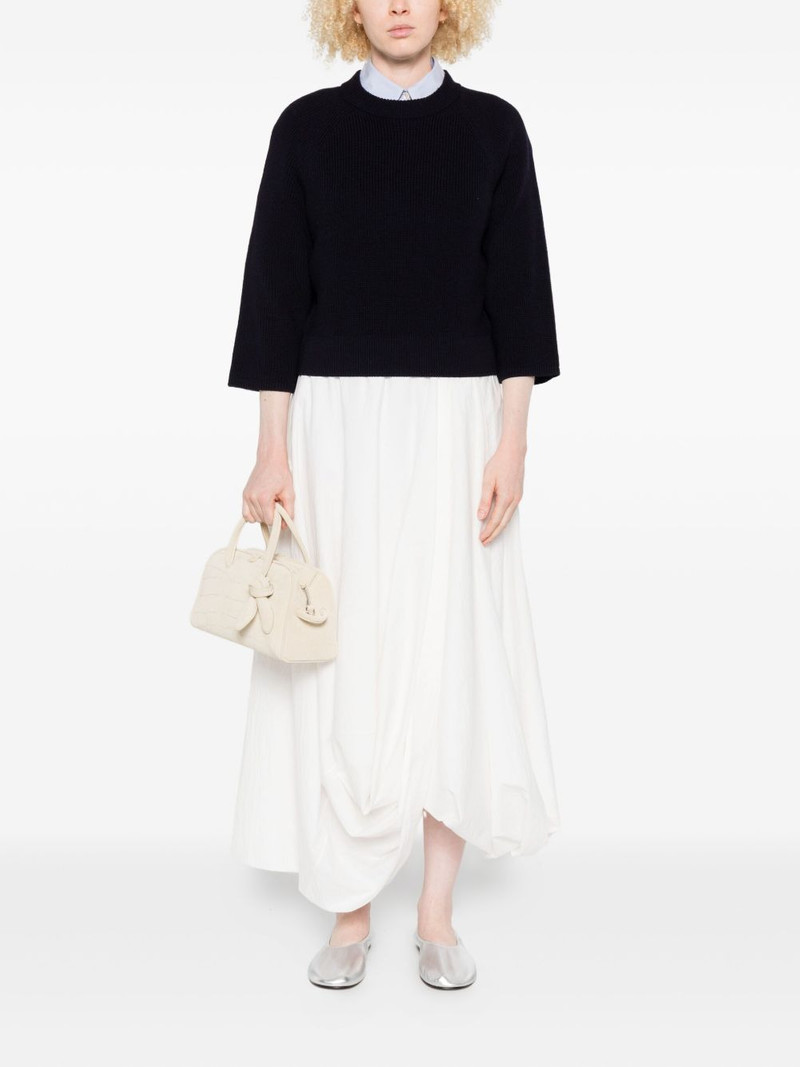 forte_forte raglan-sleeve cropped sweater outlook