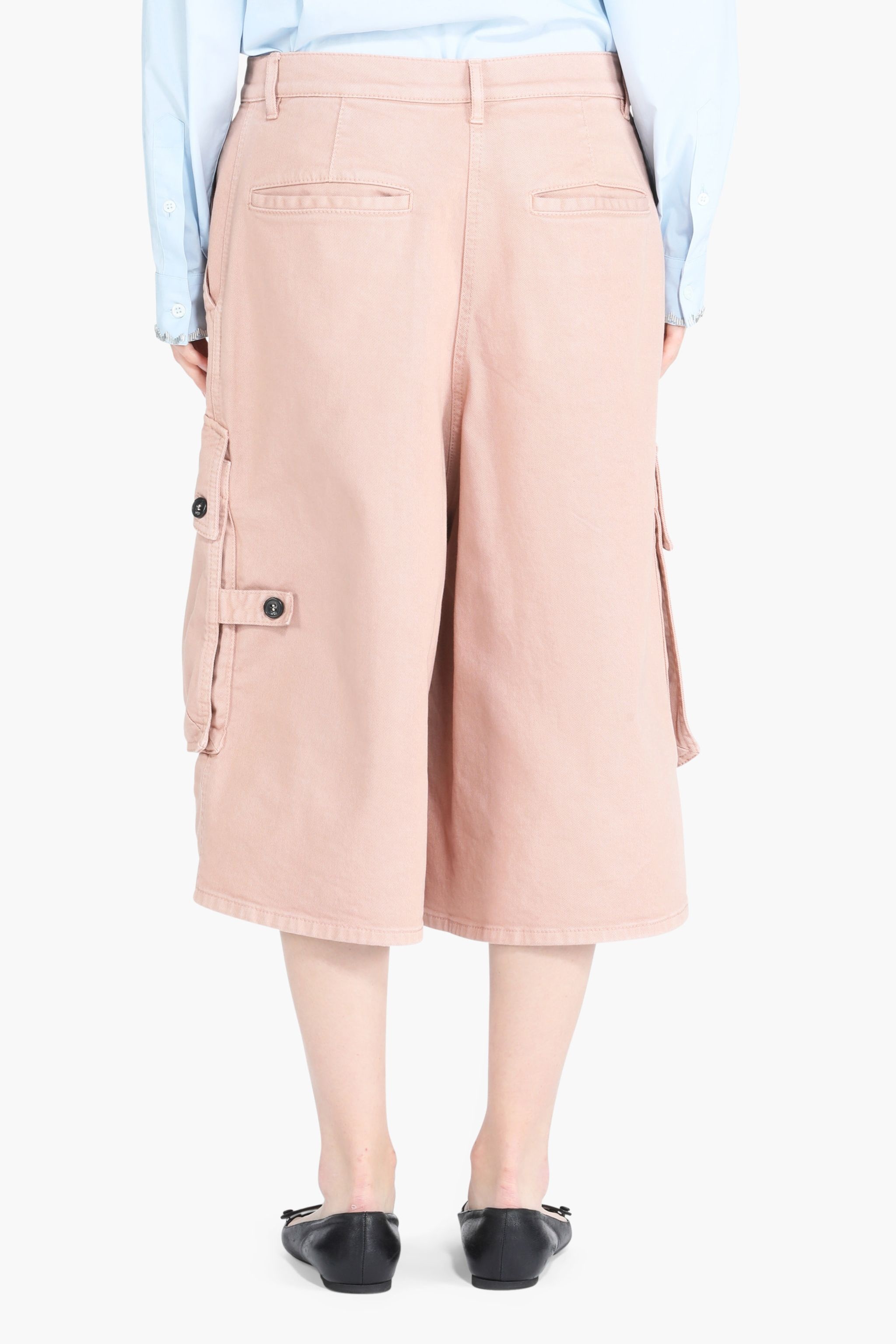 WIDE-LEG BERMUDA CARGO SHORTS - 2