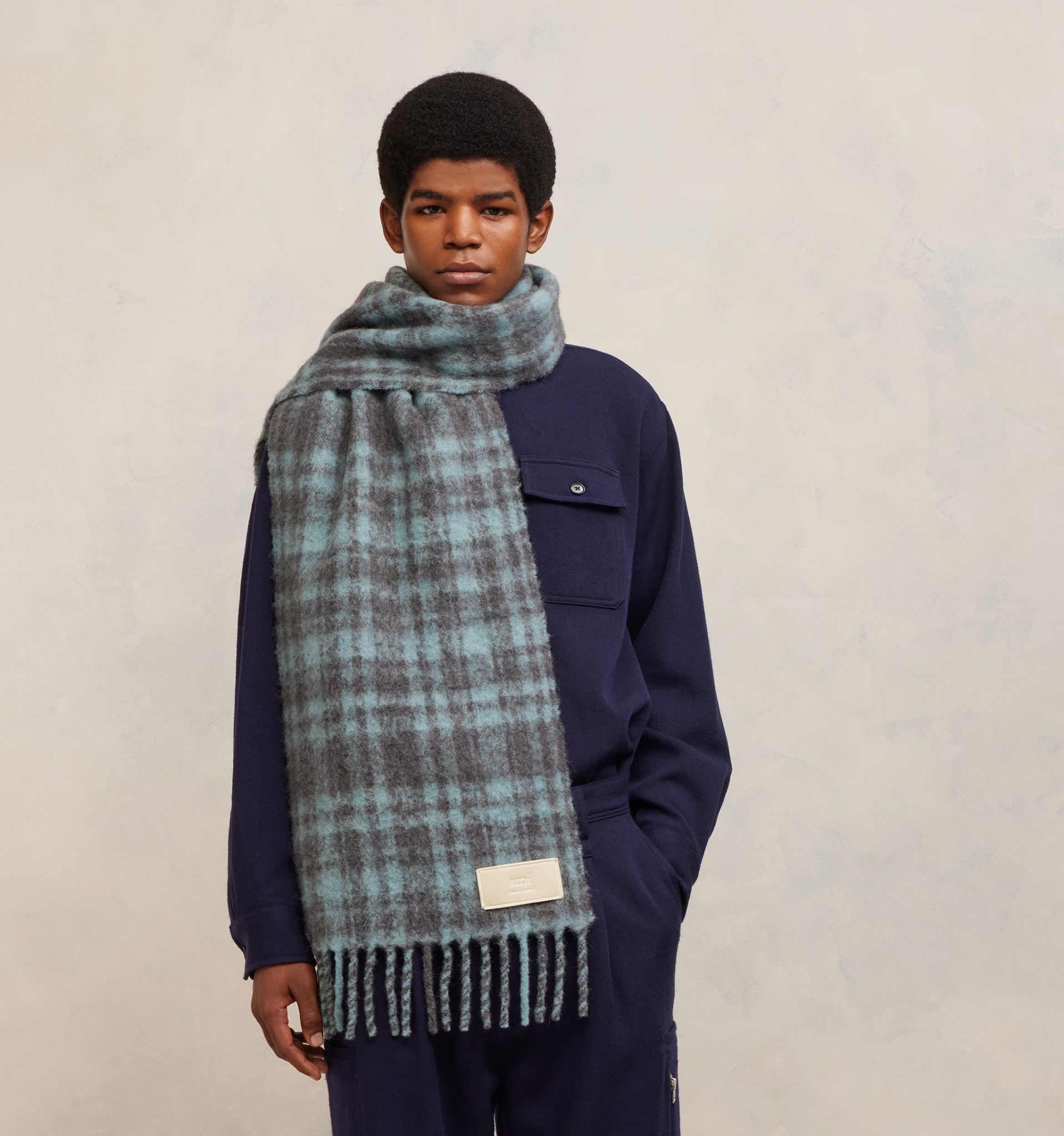 Oversize Checkered Ami Scarf - 3