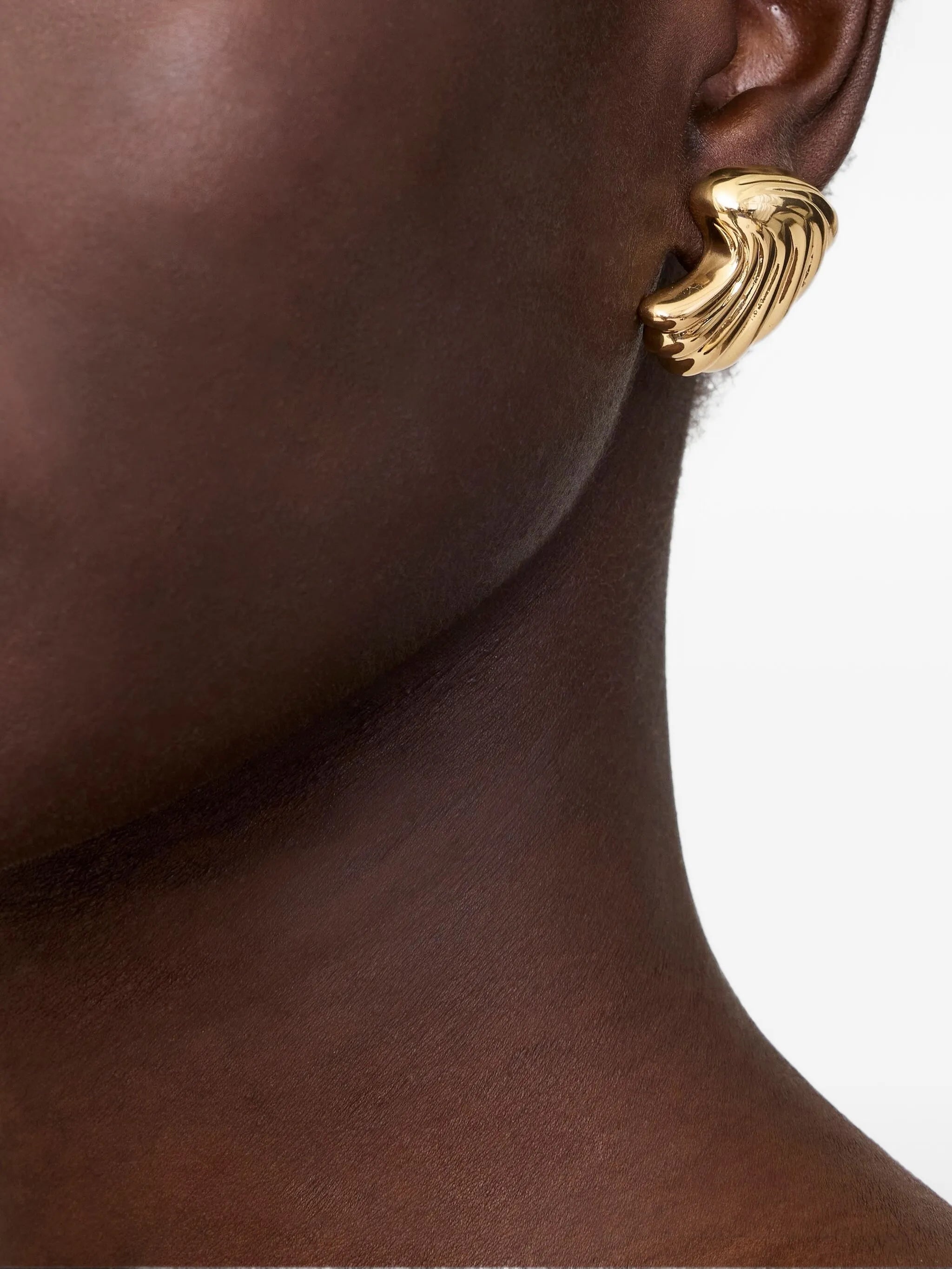 Anine Bing Curved Shell Earrings - 2