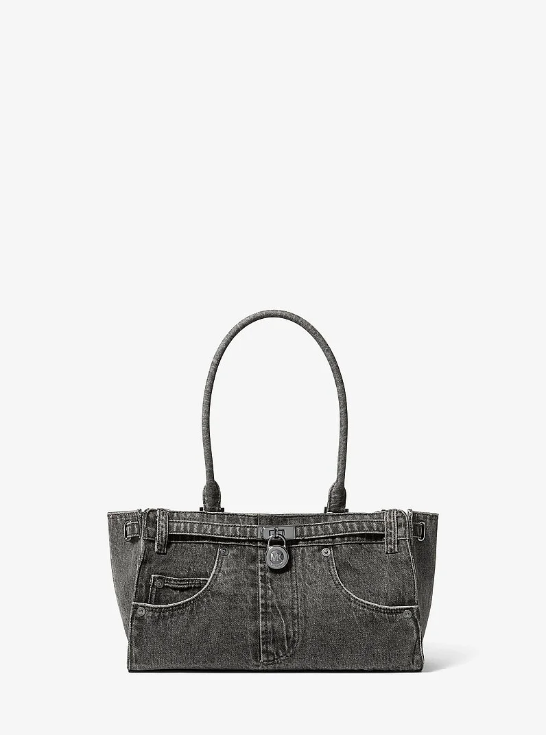 Hamilton Moderne Small Washed Denim Satchel - 1