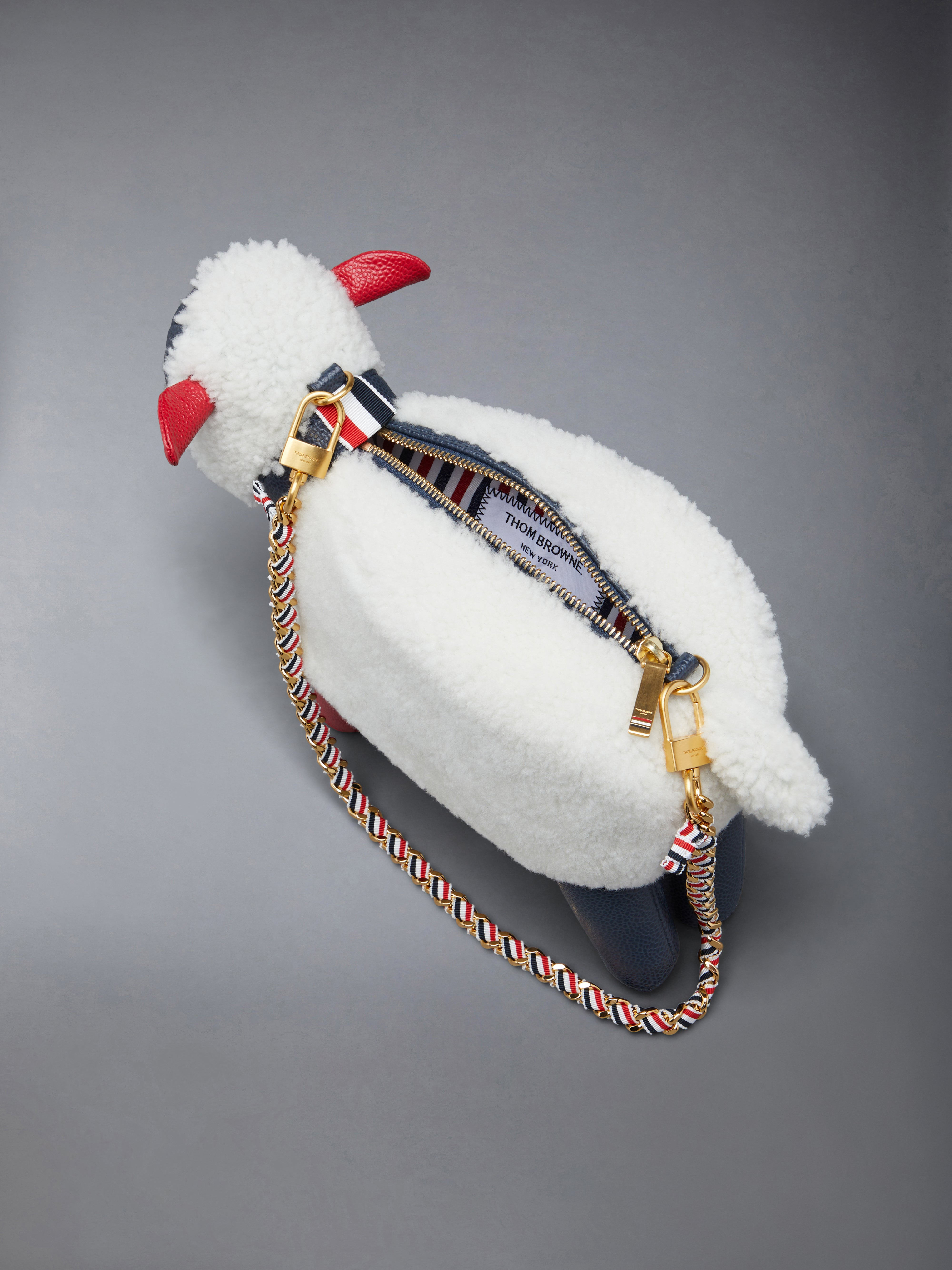 Small Shearling Wool Sheep Bag - 5