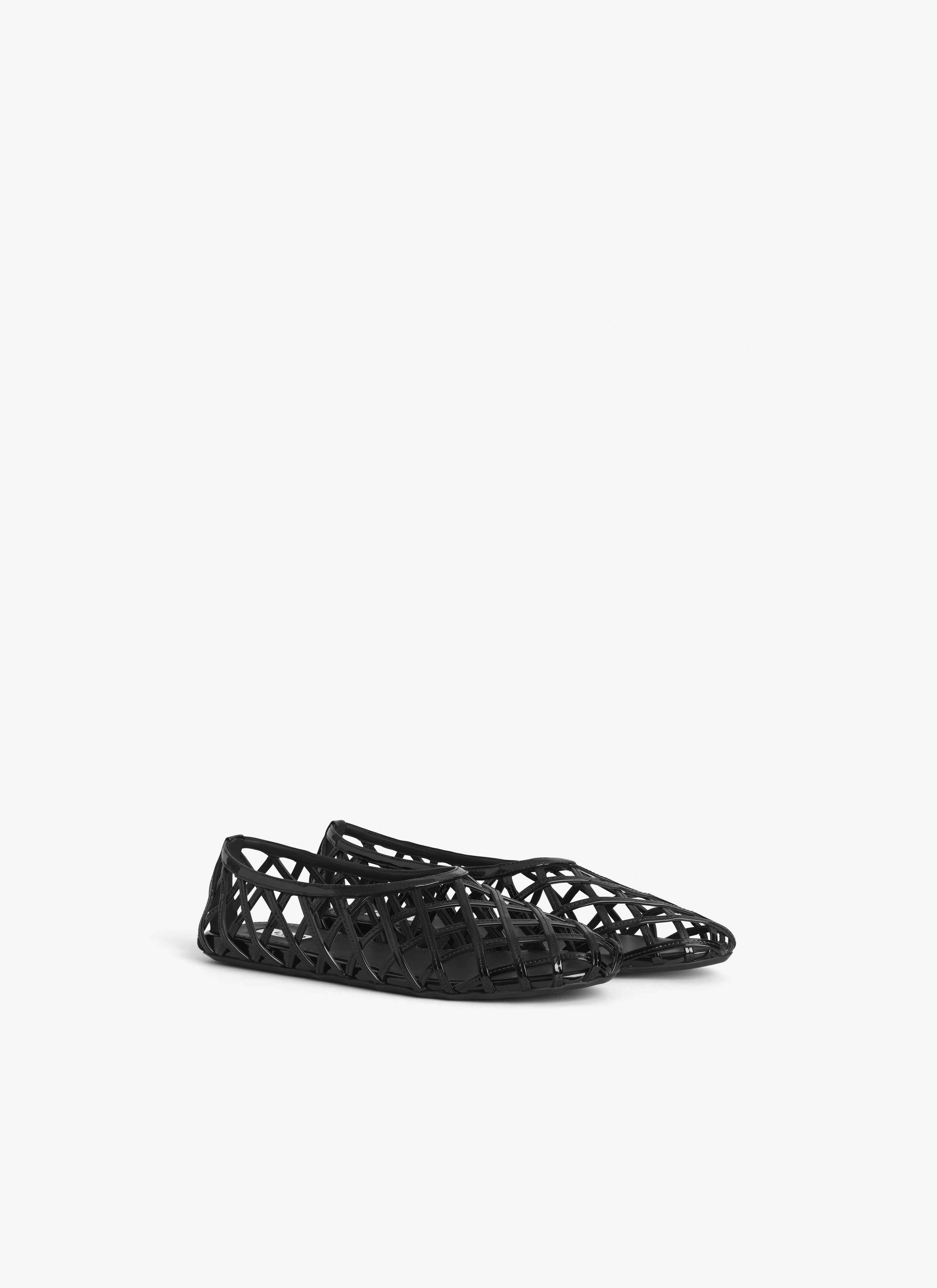 CAGE BALLET FLATS IN PATENT CALFSKIN - 3