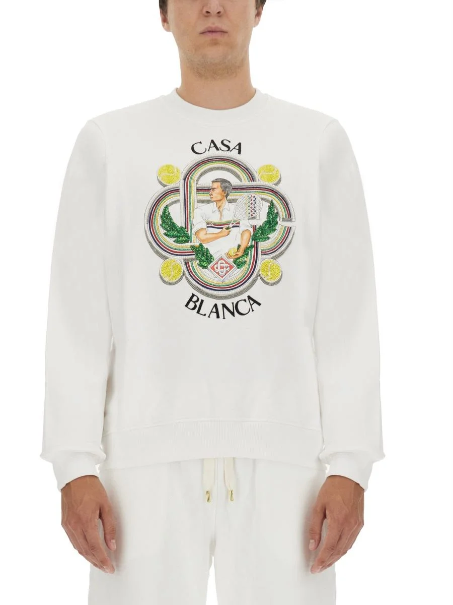 CASABLANCA SWEATSHIRT WITH LOGO - 1