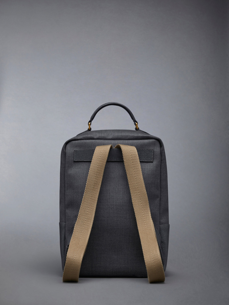Thom Browne Super 120's Twill Front Pocket School Backpack outlook