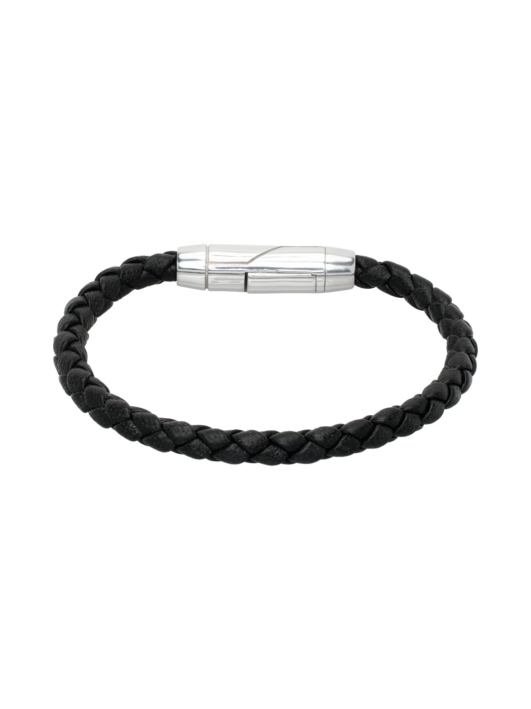 Black Braid Leather Bracelet - 2