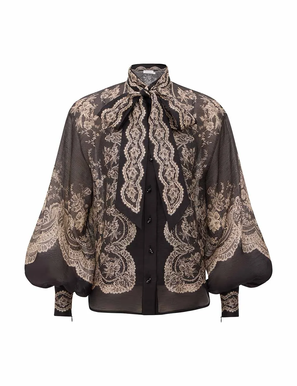 CLASH TIE BLOUSE - 1