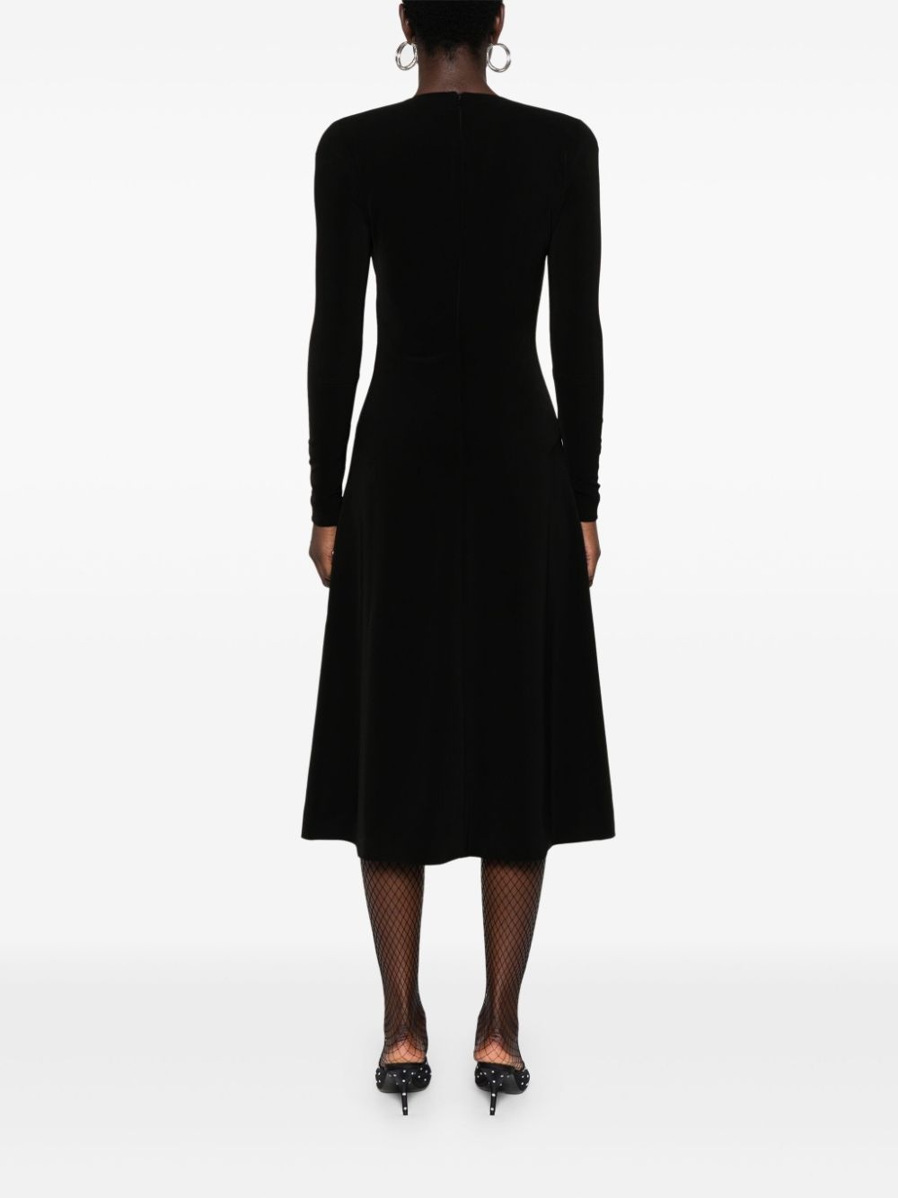 long-sleeve midi dress - 4
