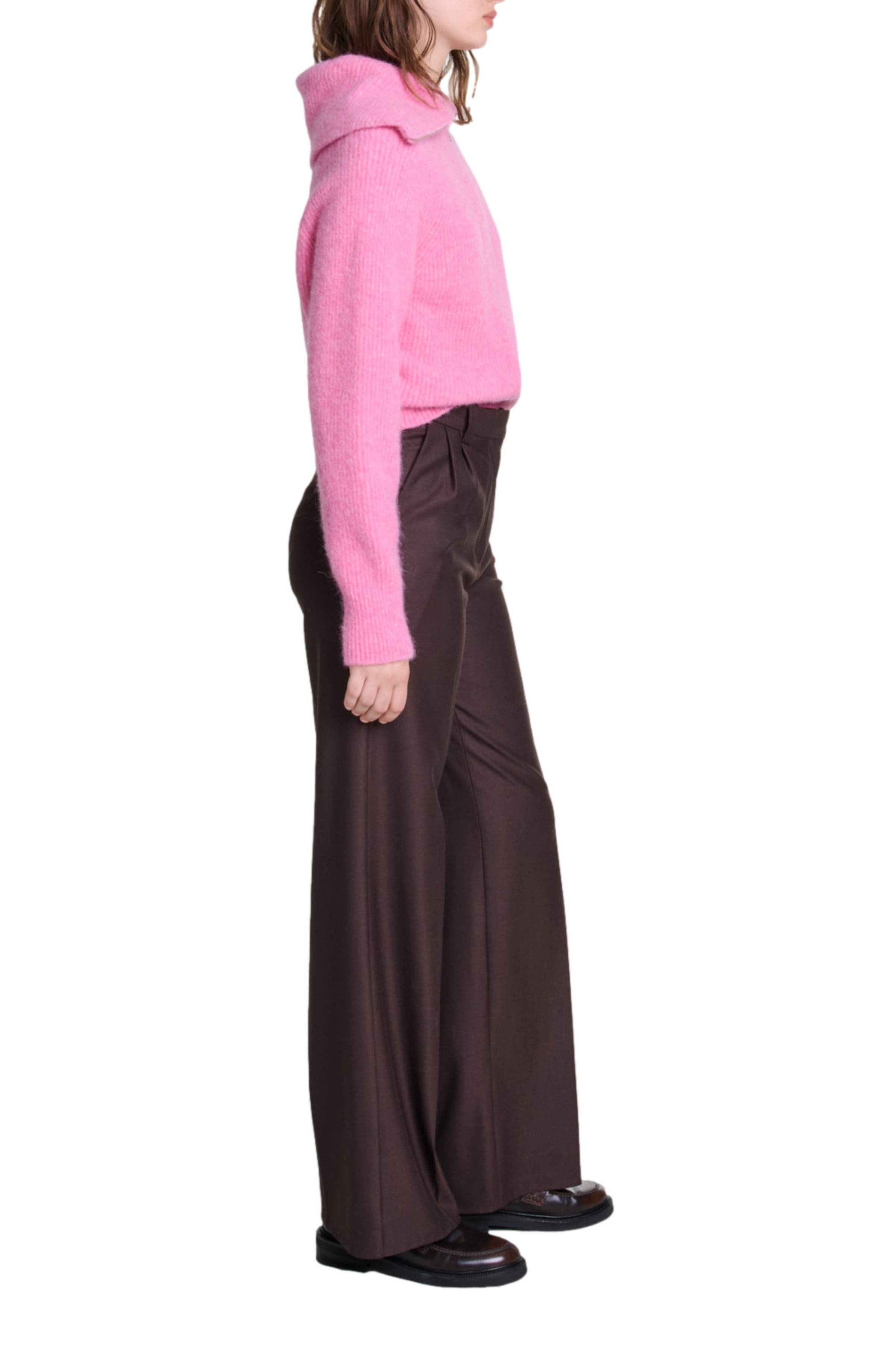 maje Wide-leg suit trousers in Brown at Nordstrom - 3