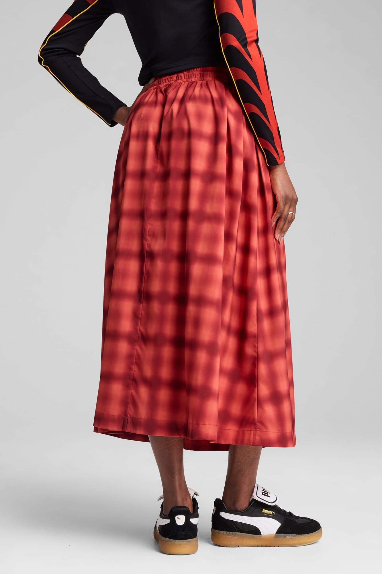 ROAD TO UNITY Women's Woven Midi Pleated Skirt - 6