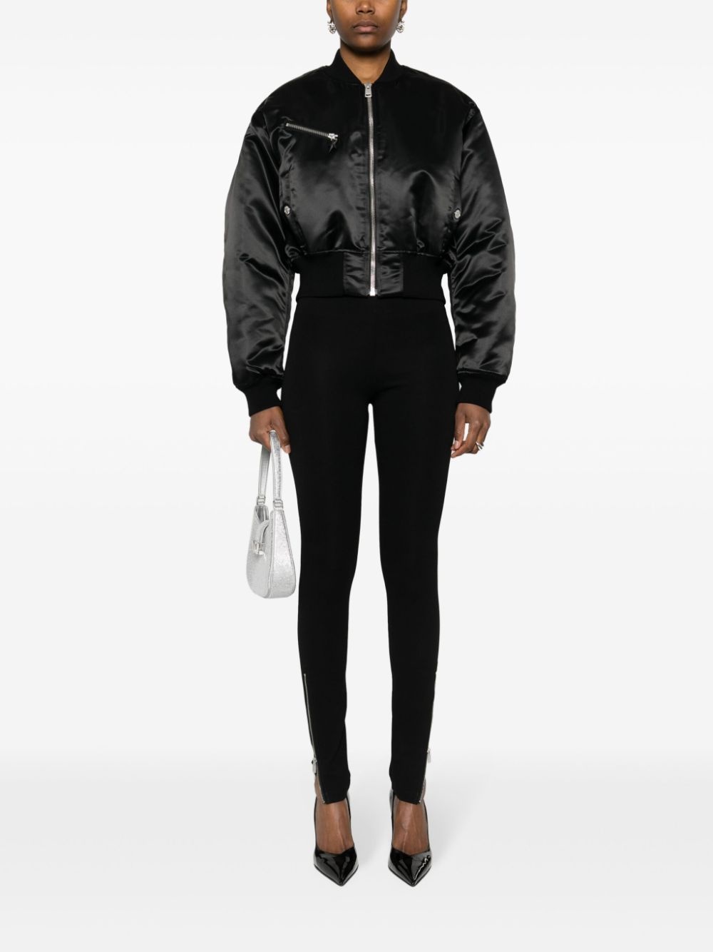 cropped padded bomber jacket - 2