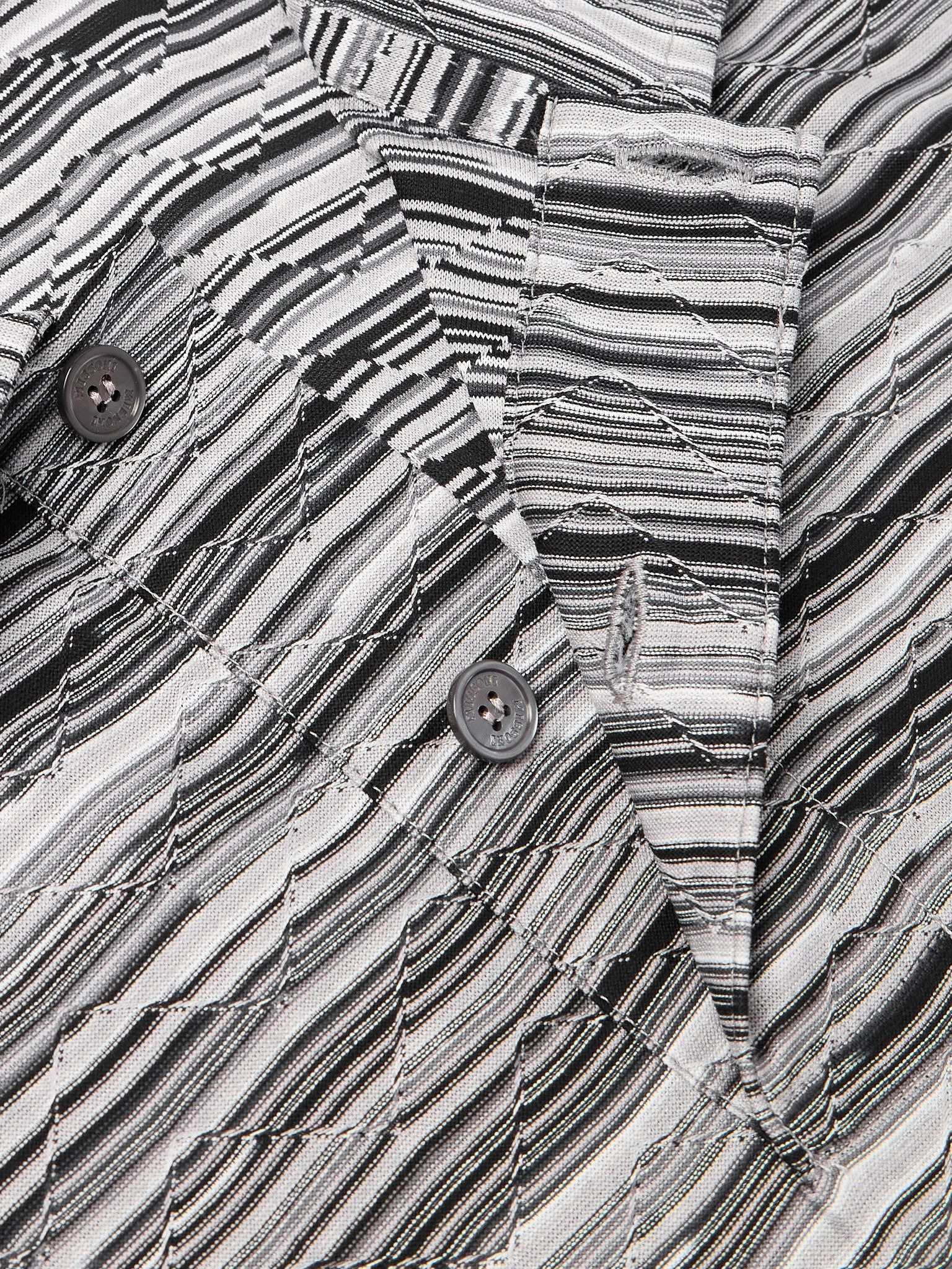 Space-Dyed Cotton Polo Shirt Gray - 5