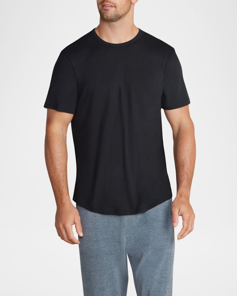 Barefoot Dreams Men's Malibu Collection Cotton Modal Crewneck T-Shirt outlook