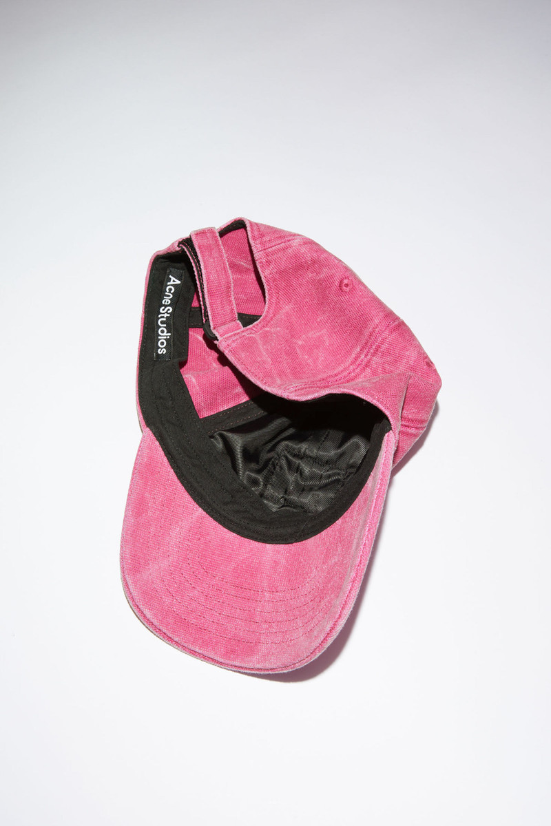 Leather baseball cap - Fuchsia pink 4