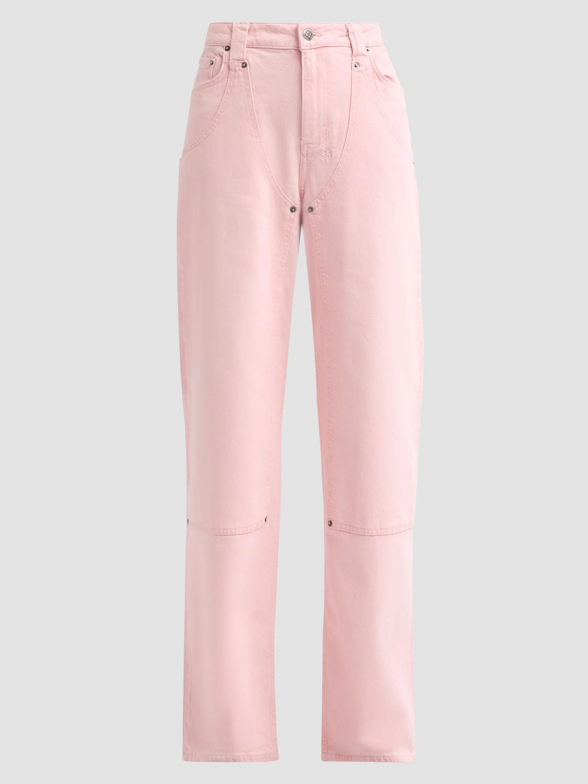 Women's Low Rider Stretch-Denim Straight-Leg Carpenter Jeans - Pink - 1