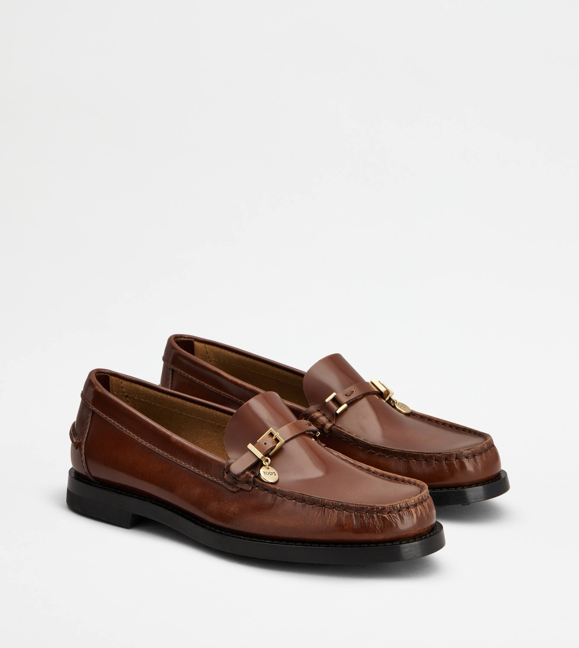 LOAFERS IN LEATHER - BROWN - 2