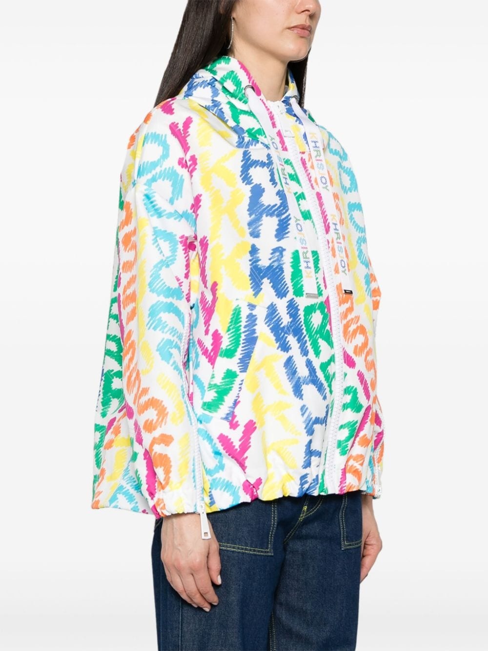 Khris doodle-print windbreaker - 3