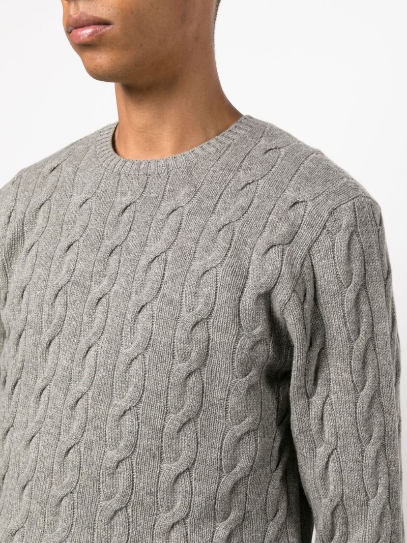 cable-knit long-sleeved sweater - 6