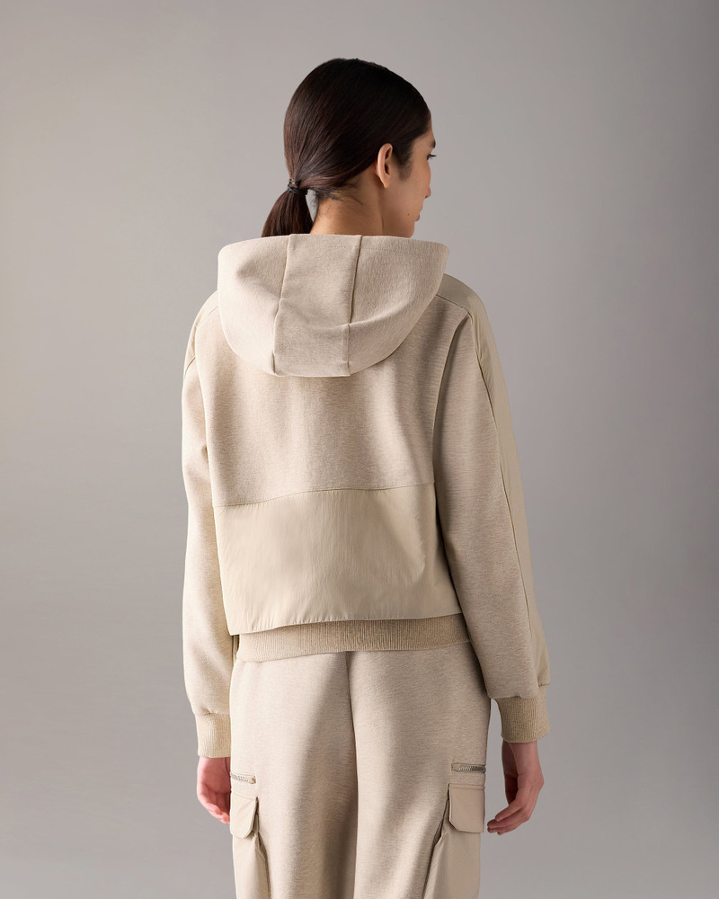 MIXED MEDIA NEOPRENE HOODIE 4