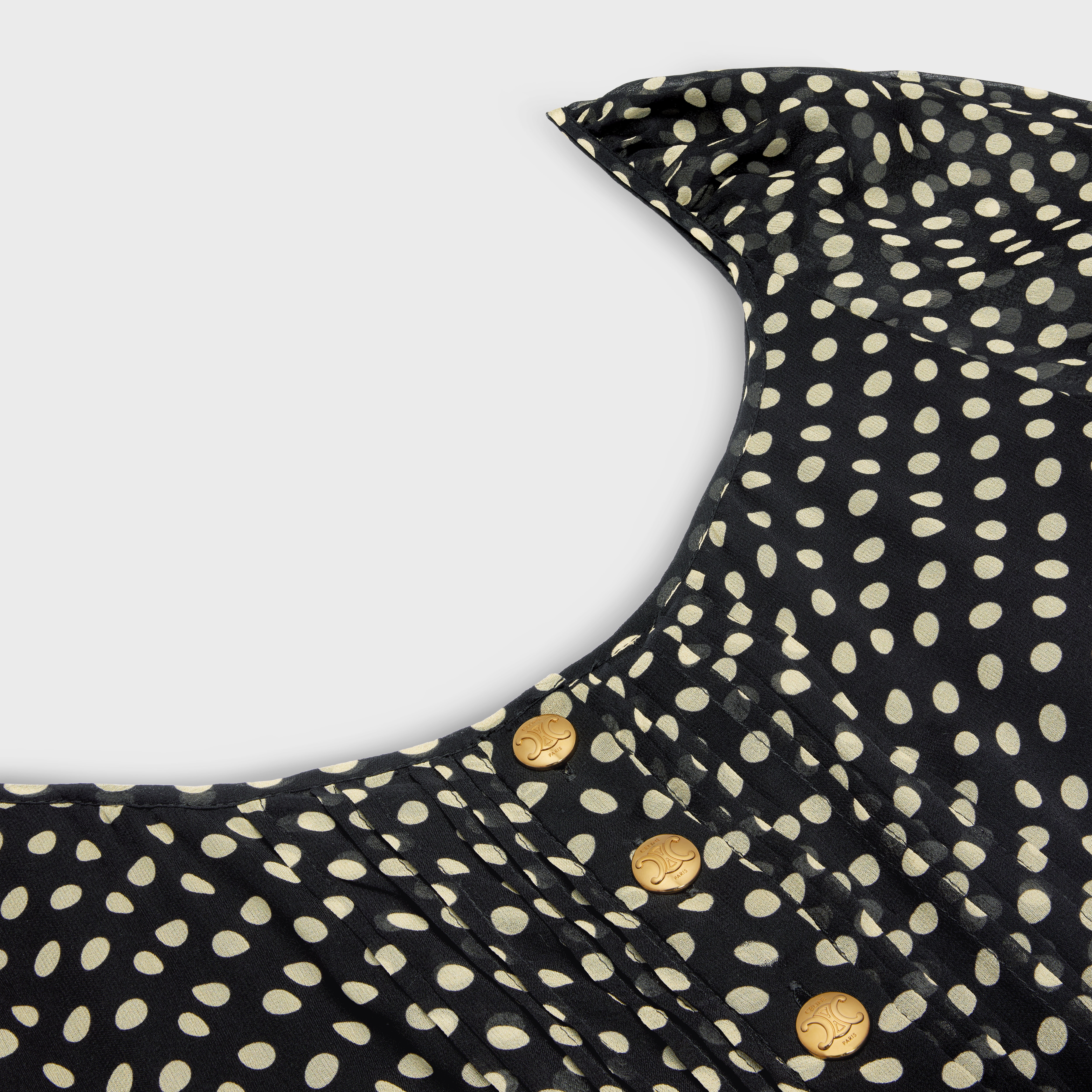 mini dress in silk georgette - 3