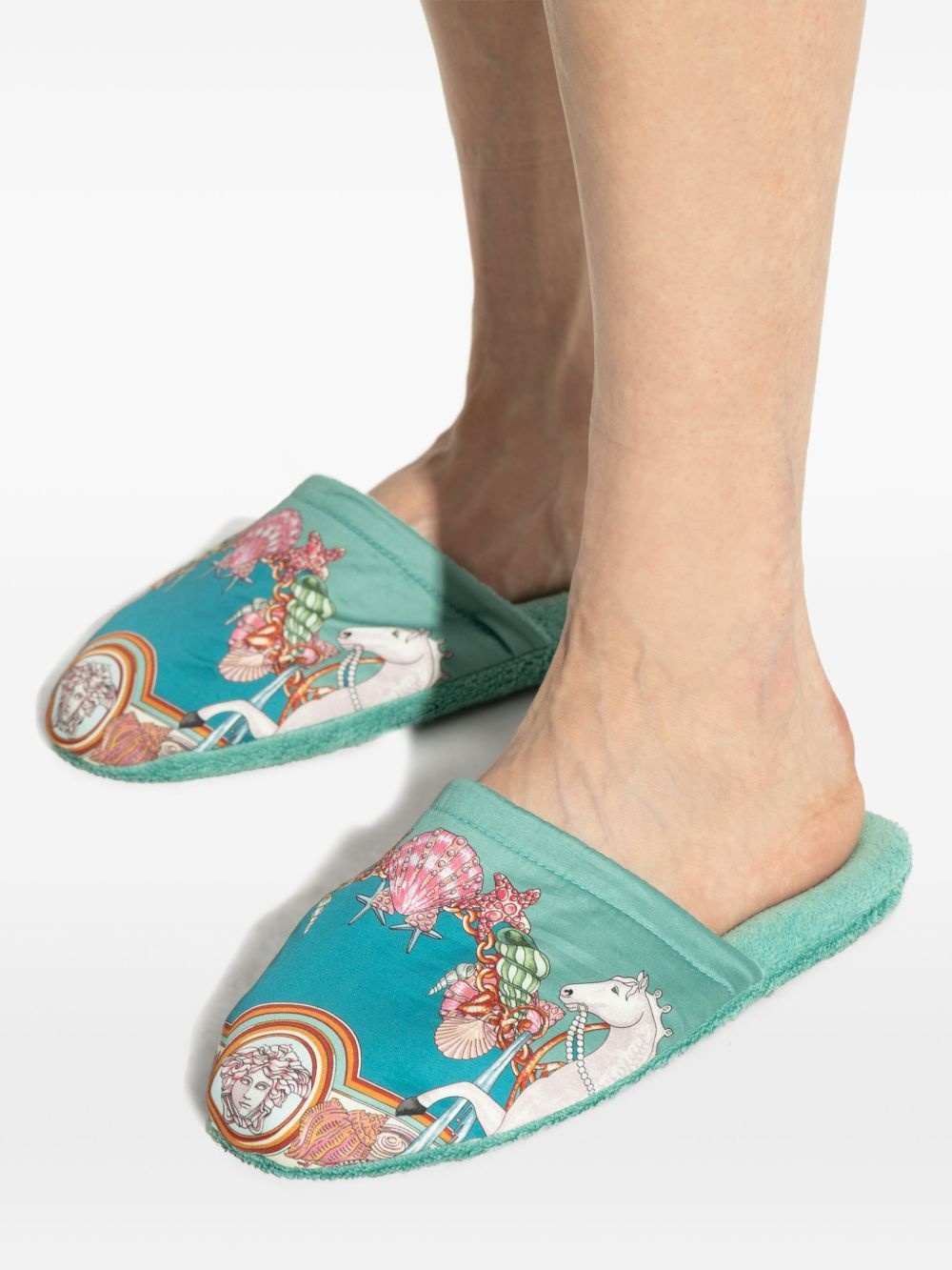 printed slip-on slippers - 7