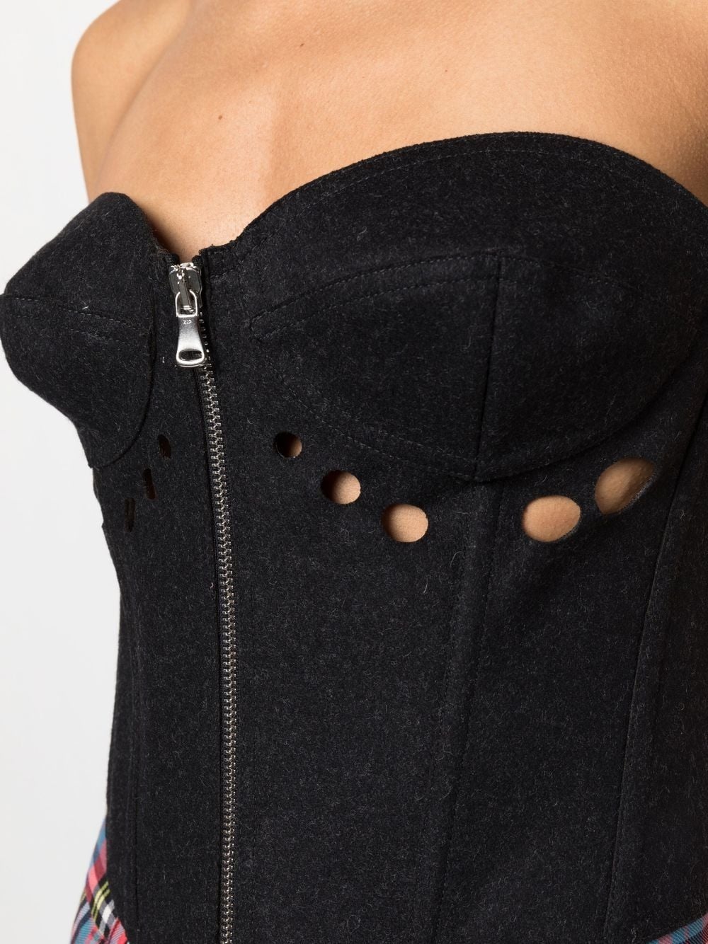 lace-up corset top - 5