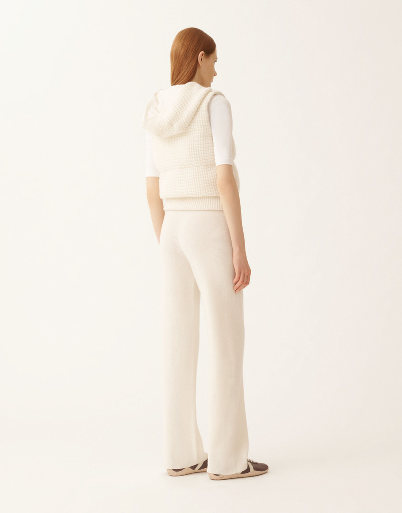 Down gilet in wool and silk with sequins 4