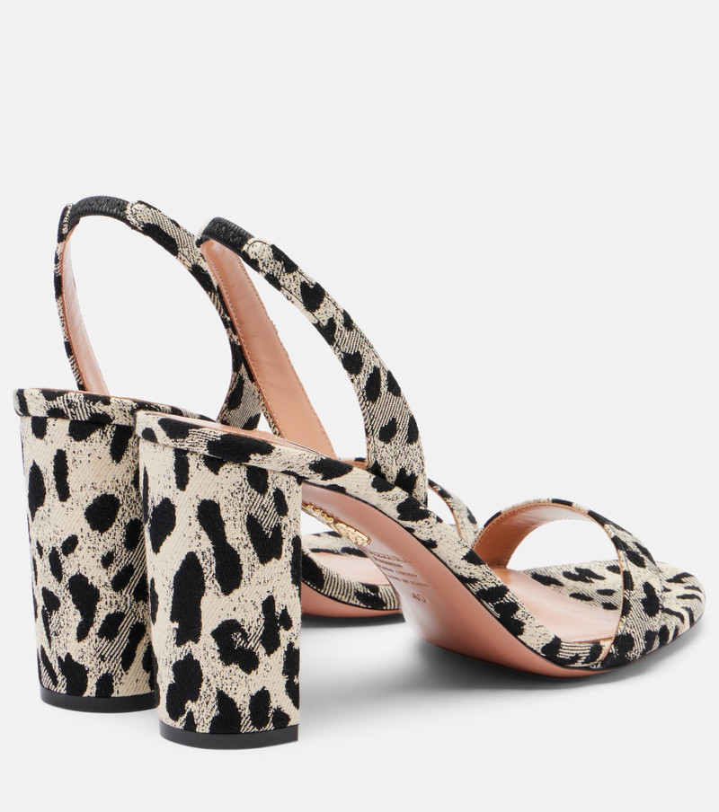 AQUAZZURA So Nude 85 canvas slingback sandals outlook