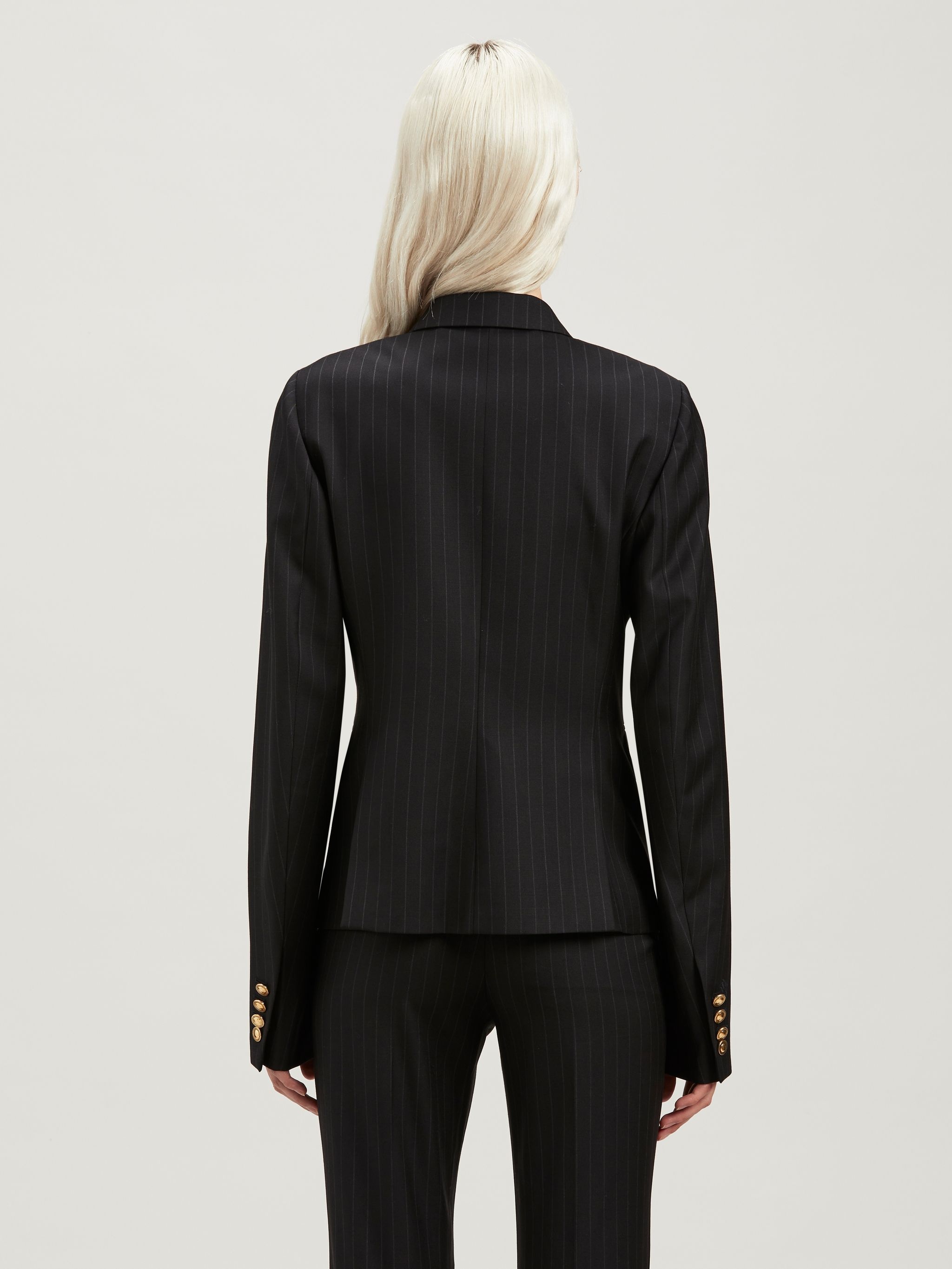 PINSTRIPE DOUBLE BLAZER - 5