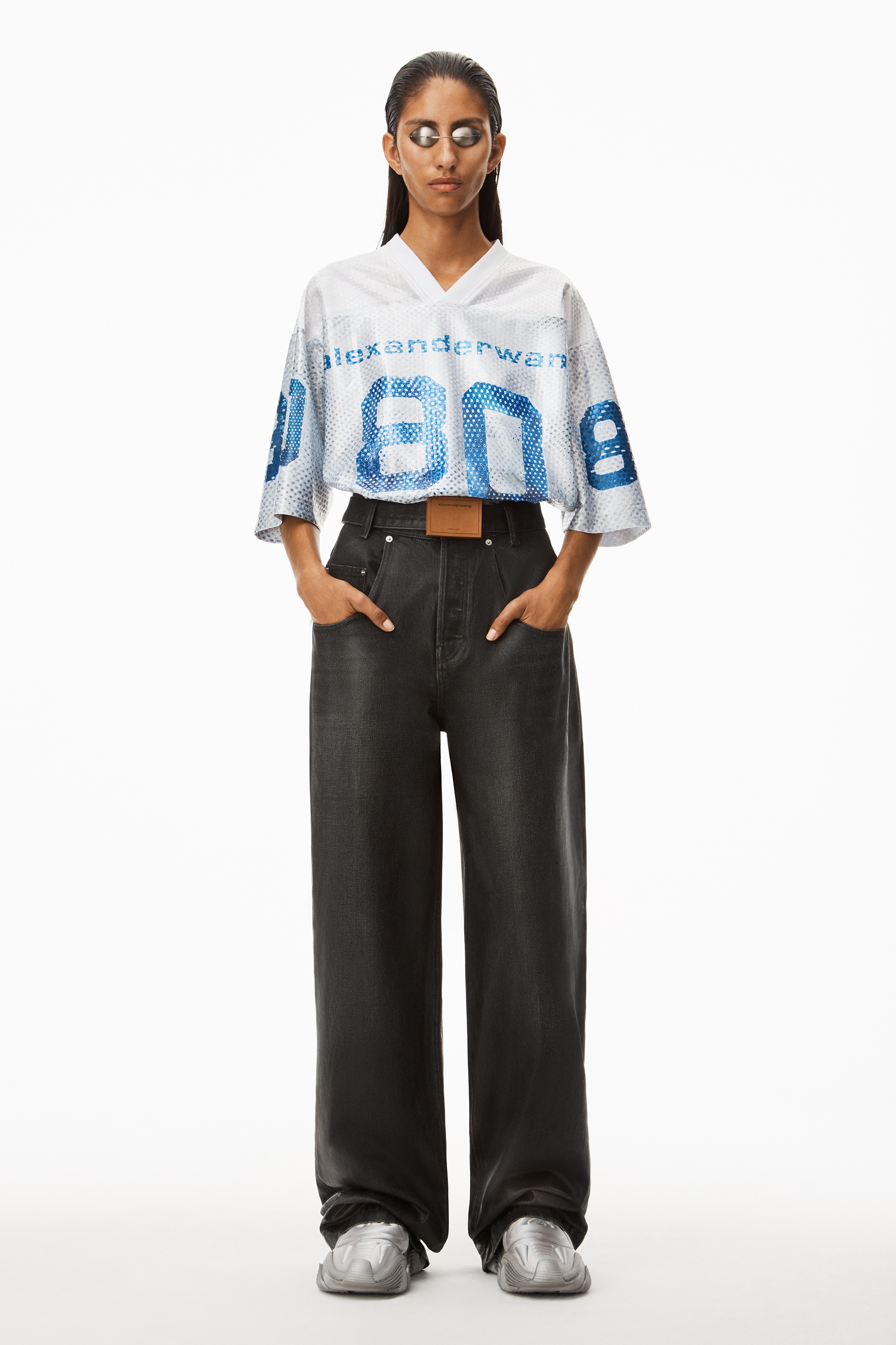 Alexander Wang 88 FOOTBALL JERSEY IN SEQUIN FAILLE | REVERSIBLE