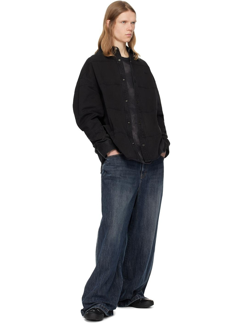 JUUN.J Juun. J Black Horizontal Stitched Denim Shirt outlook