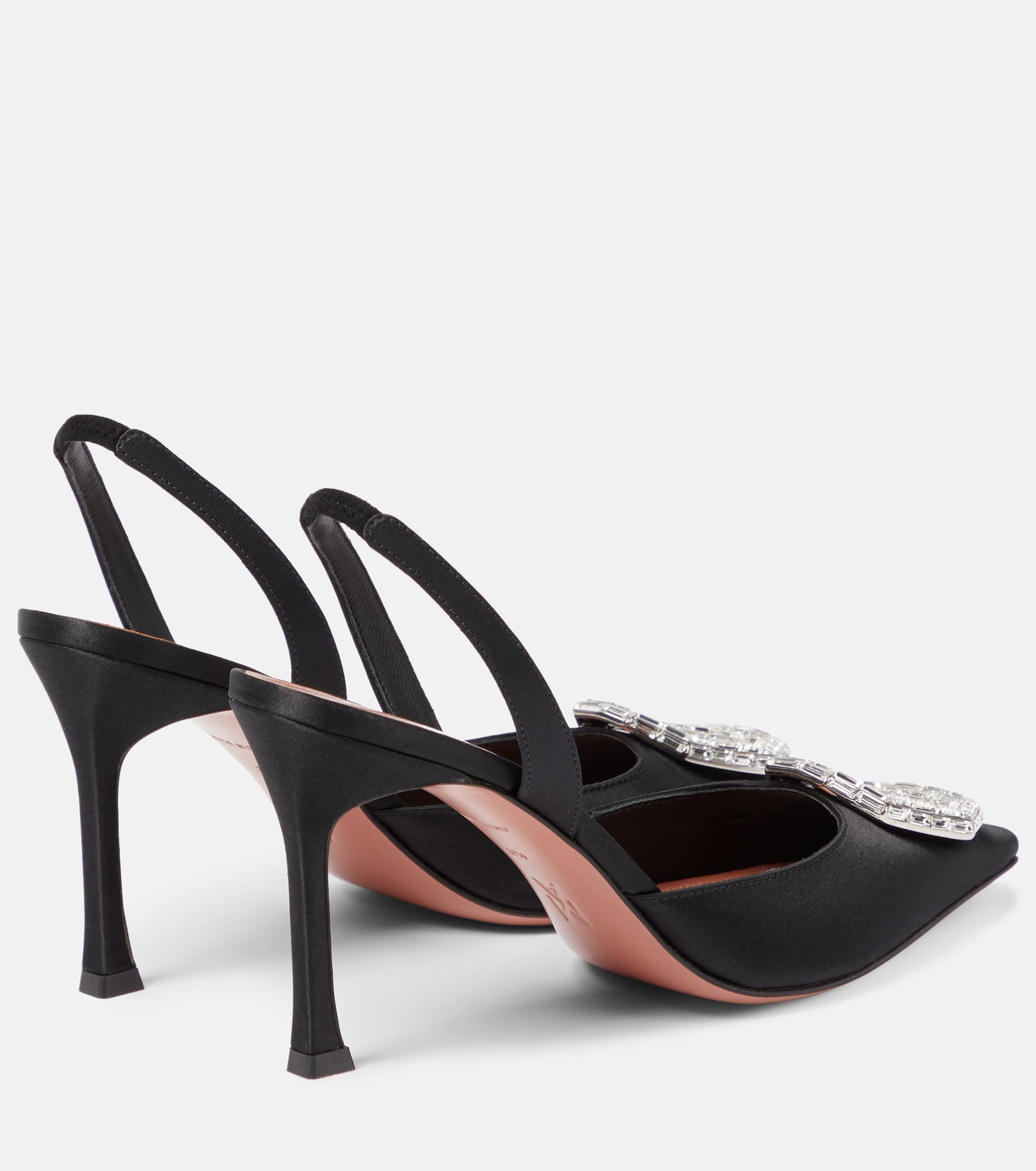Camelia 90 satin slingback pumps - 3